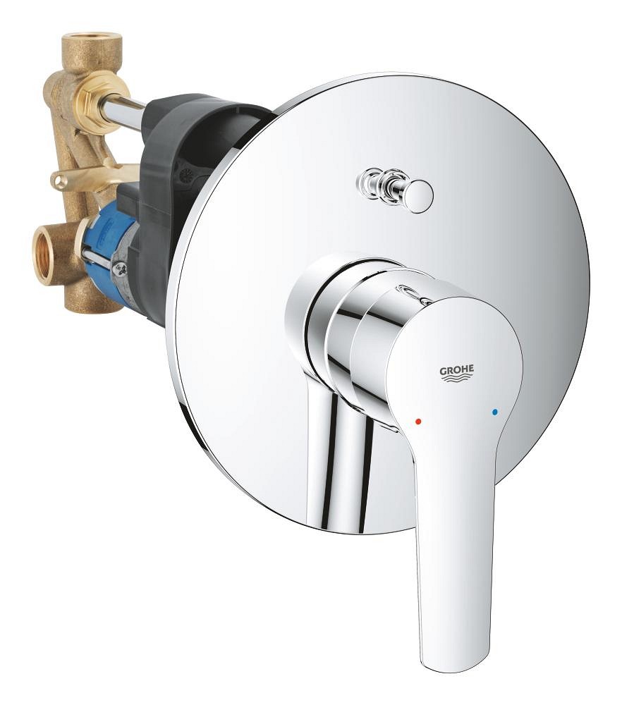 Grifo baño-ducha empotrado monomando GROHE QuickFix Start con cuerpo empotrado cromado