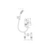 Grifo baño-ducha Hansgrohe Vernis Blend 2 orificios con teleducha 100 mm cromado