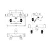 Grifo baño-ducha termostático Bathroom House Soho de repisa con barra rígida 3 vías