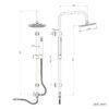 Grifo baño-ducha termostático Bathroom House Soho de repisa con barra rígida 3 vías
