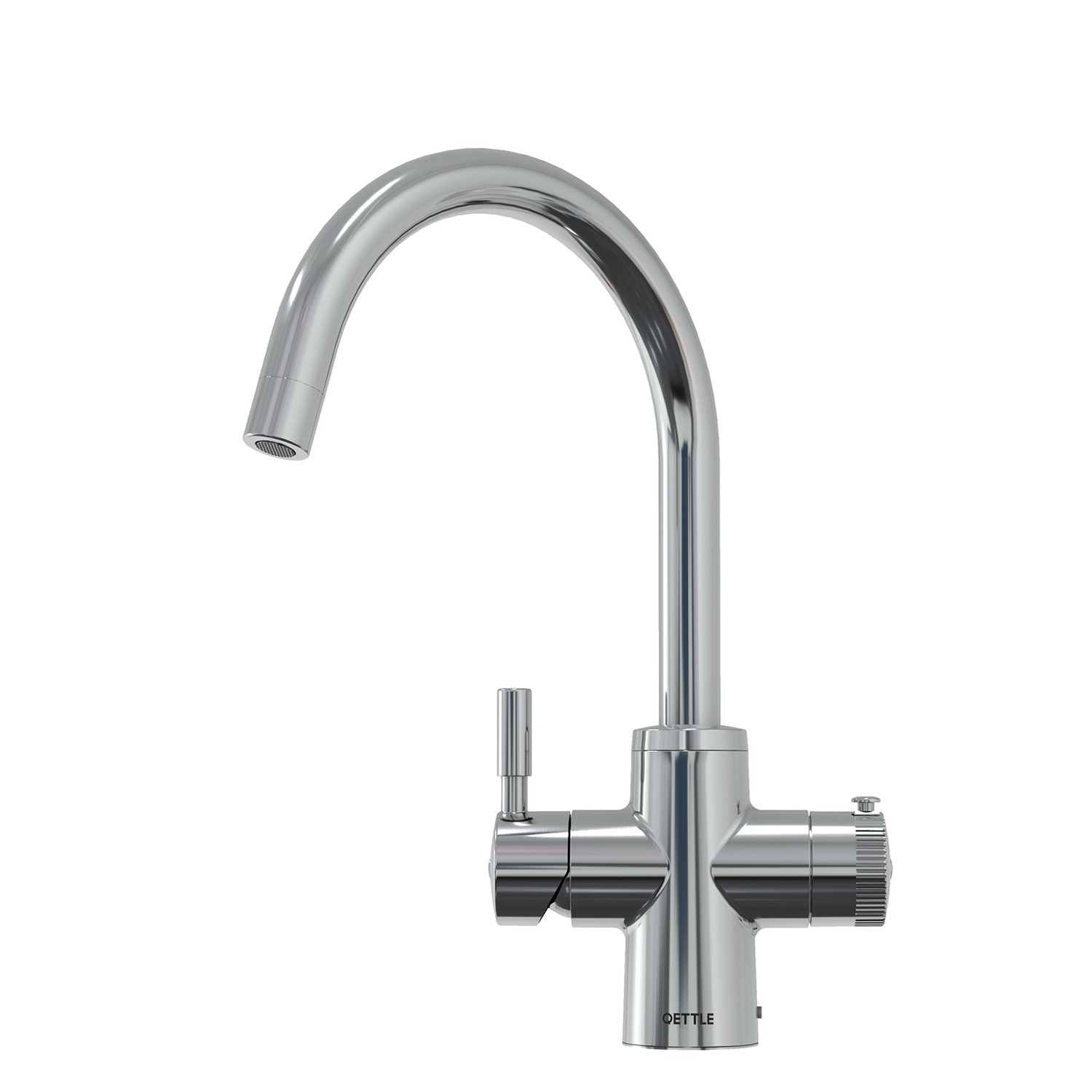 Grifo de agua hirviendo 4 en 1 QETTLE Original agua filtrada depósito 4 L cromado
