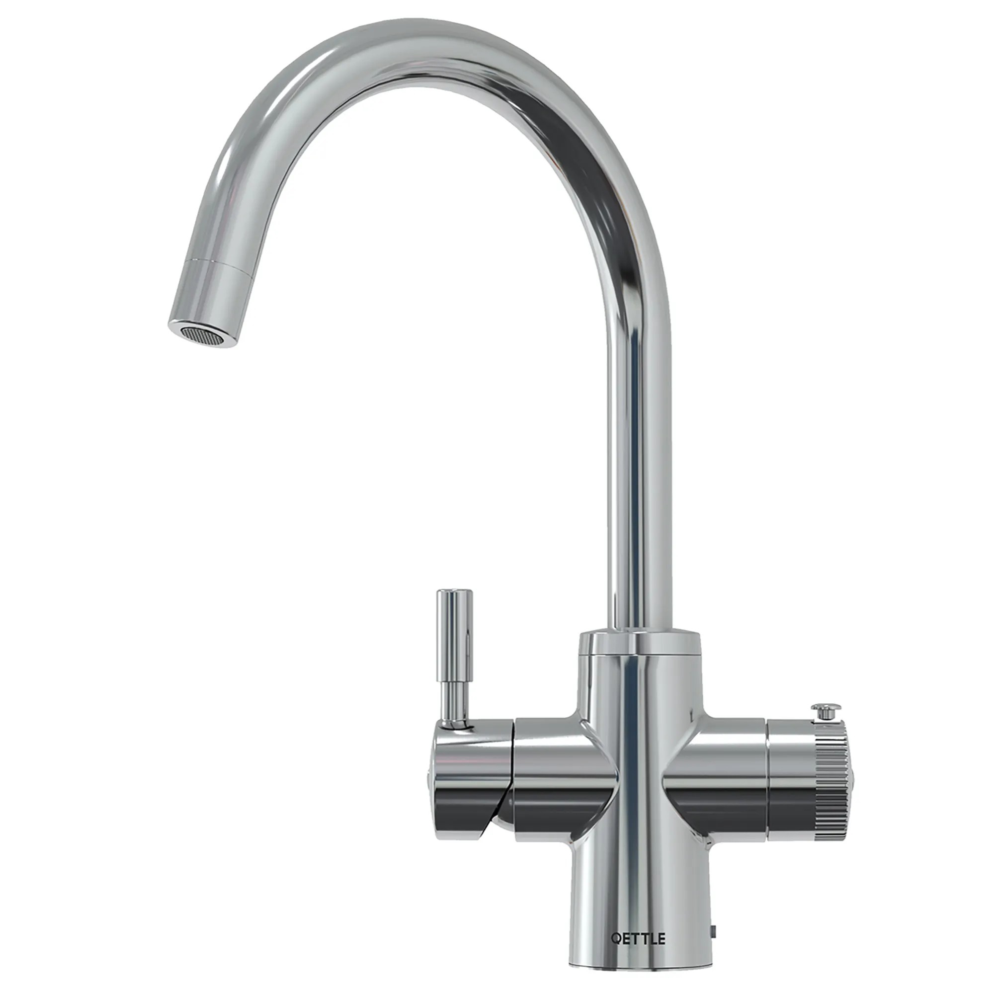 Grifo de agua hirviendo 4 en 1 QETTLE Original agua filtrada depósito 4 L cromado