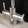 Grifo de agua hirviendo 4 en 1 QETTLE Original agua filtrada depósito 4 L cromado