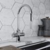 Grifo de agua hirviendo 4 en 1 Wodar Design+ Flex caño extraíble depósito 2,4 L