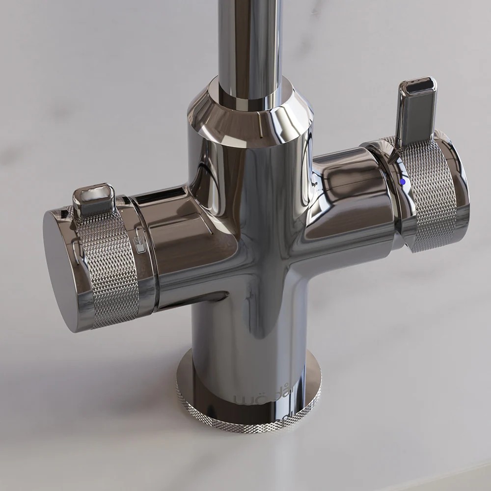 Grifo de agua hirviendo 4 en 1 Wodar Design+ Flex caño extraíble depósito 2,4 L