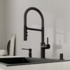 Grifo de cocina con filtro Blanco CATRIS-S Flexo Filter 3 vías caño flexible negro mate