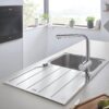 Grifo de cocina GROHE Minta caño extraíble en L giratorio 360° cromado