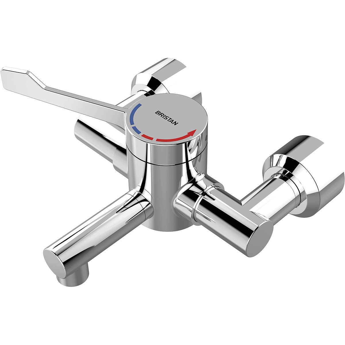 Grifo de lavabo Bristan H64WMT2 termostático mural TMV3 HTM64 palanca cromado