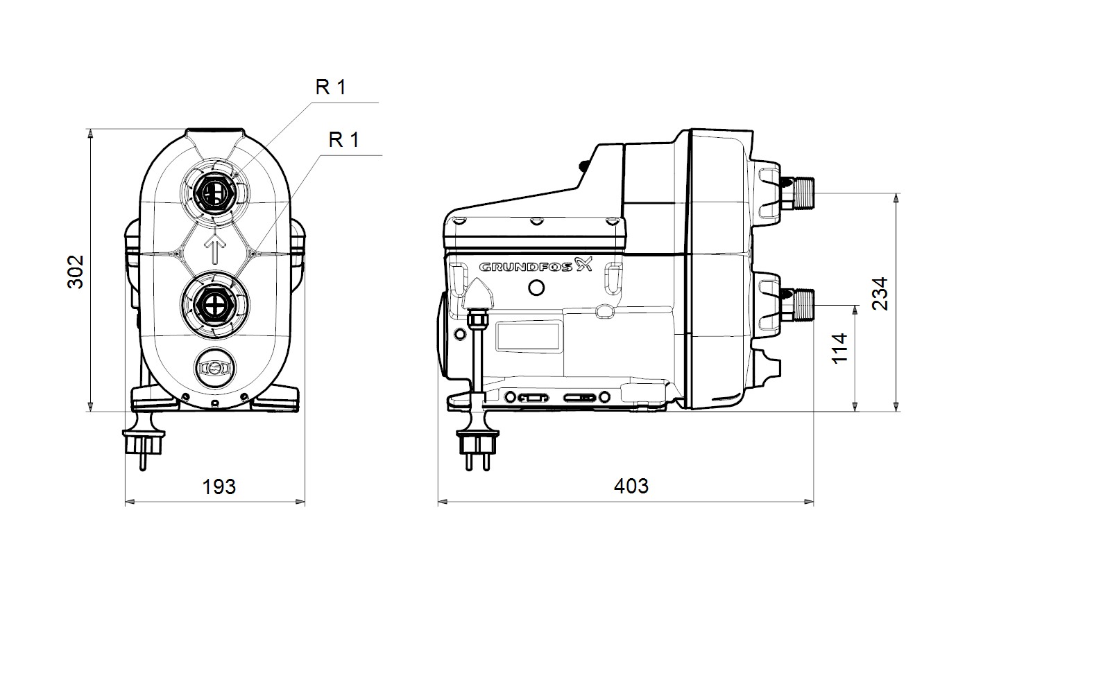 Grupo de presión con variador Grundfos SCALA2 3-45 A 4,5 bar 230 V