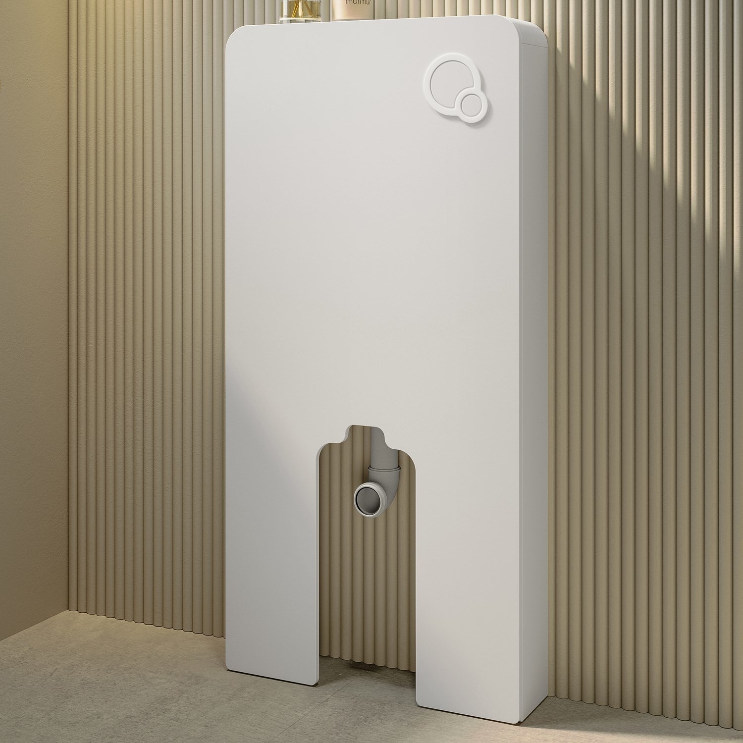 Inodoro bidé adosado a pared Purificare Rimless con mueble de vidrio Hako blanco