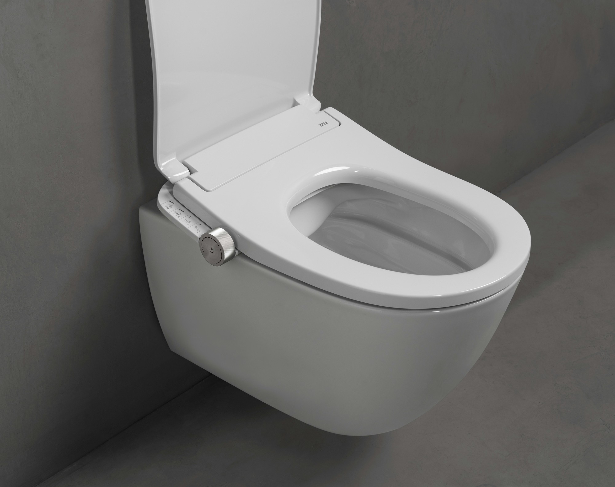 Inodoro bidé suspendido Roca In-Wash Ona Rimless con secado y app