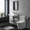 Inodoro de tanque bajo adosado a pared Arezzo Rimless 650 mm 6/4 l asiento amortiguado