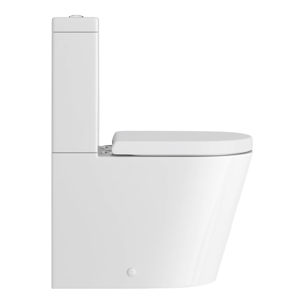 Inodoro de tanque bajo adosado a pared Arezzo Rimless 650 mm 6/4 l asiento amortiguado