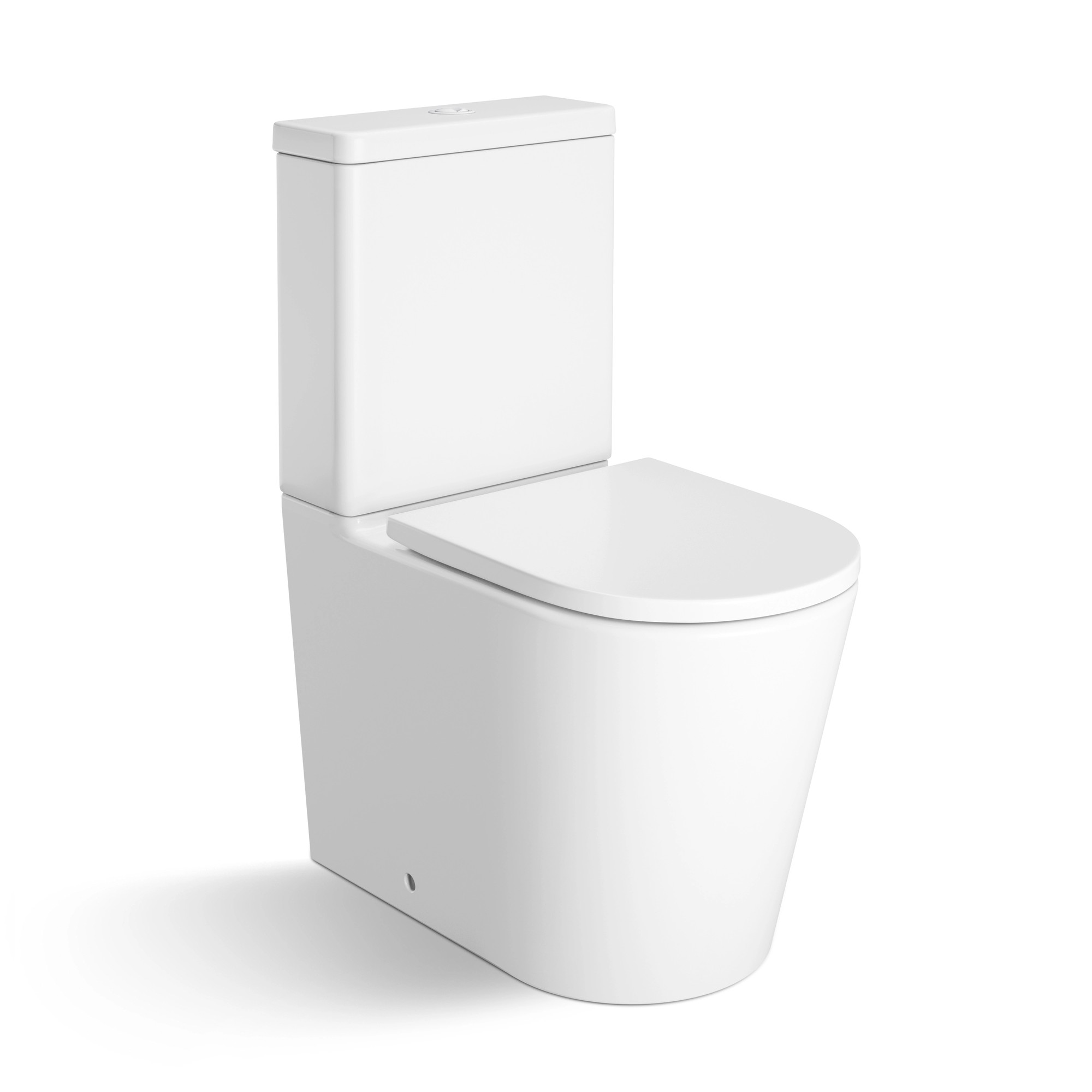 Inodoro de tanque bajo adosado a pared Loma sin brida 620 mm asiento amortiguado