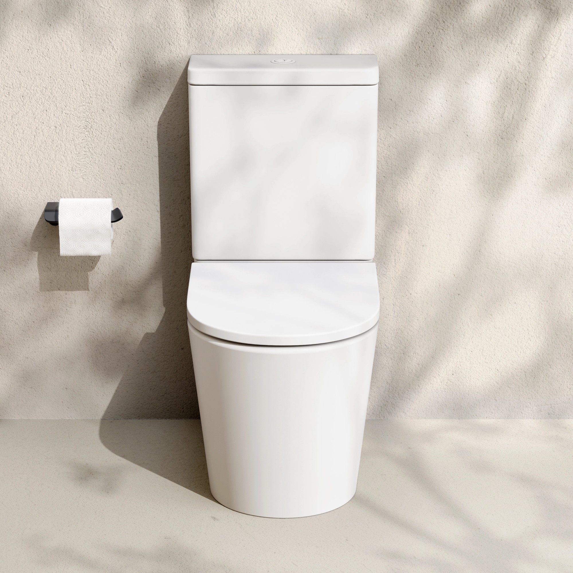 Inodoro de tanque bajo adosado a pared Loma sin brida 620 mm asiento amortiguado