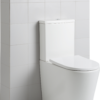 Inodoro de tanque bajo adosado a pared Sensea Neo Rimless 596 mm 5/3 l asiento amortiguado