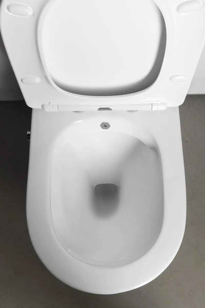 Inodoro de tanque bajo con ducha higiénica Sapho Paco CleanWash Rimless con mezclador