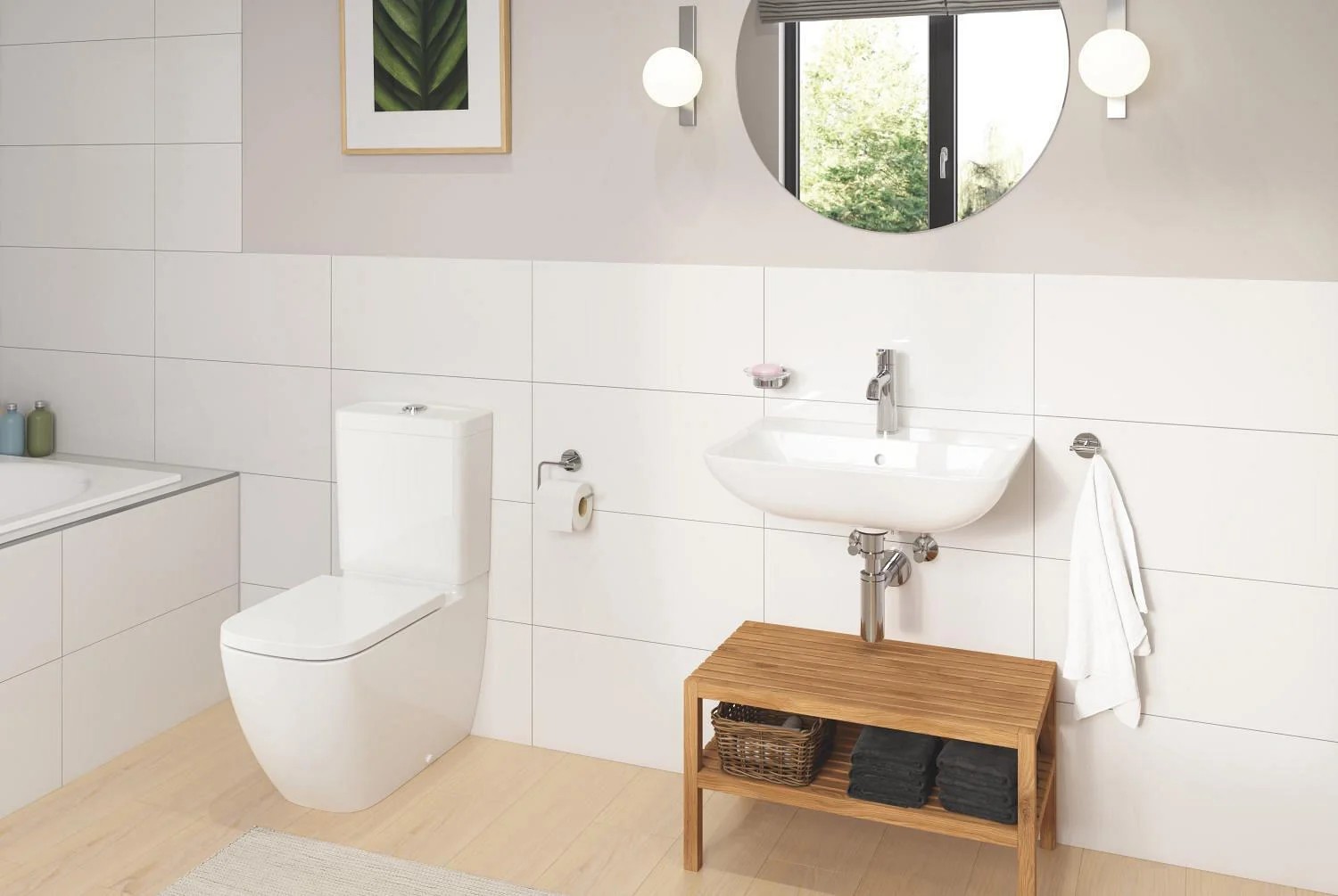 Inodoro de tanque bajo GROHE Clova Rimless 630 mm 6/3 l asiento amortiguado