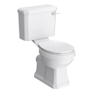 Inodoro de tanque bajo Nuie Carlton clásico cisterna de palanca 6 L con asiento