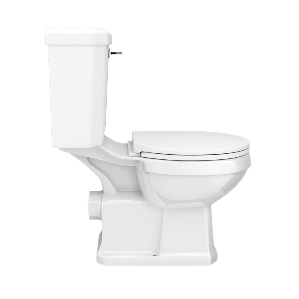 Inodoro de tanque bajo Nuie Carlton clásico cisterna de palanca 6 L con asiento