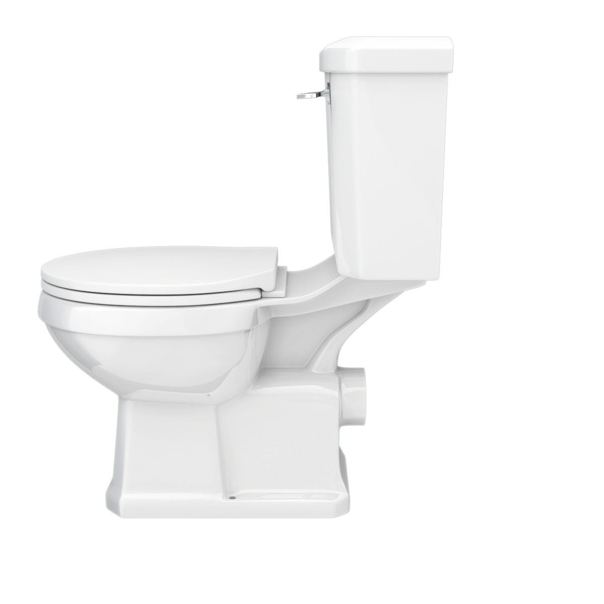 Inodoro de tanque bajo Nuie Carlton clásico cisterna de palanca 6 L con asiento