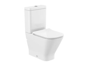 Inodoro de tanque bajo Roca Cassandra Compact Rimless salida dual 4,5/3 l