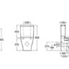 Inodoro de tanque bajo Roca Cassandra Compact Rimless salida dual 4,5/3 l