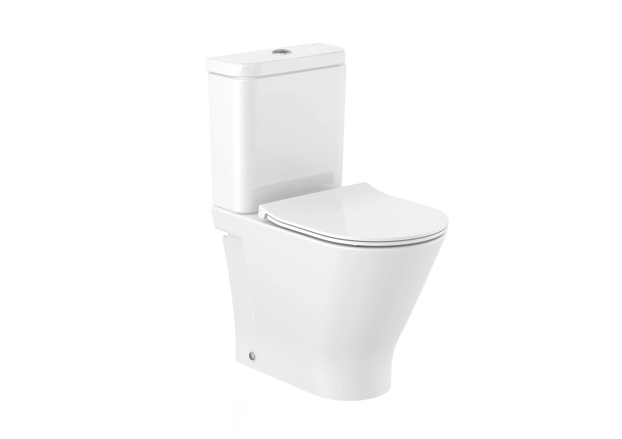 Inodoro de tanque bajo Roca Legacy Confort Rimless altura confort asiento amortiguado