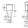 Inodoro de tanque bajo Roca Mitos Rimless salida vertical 4,5/3 l asiento amortiguado