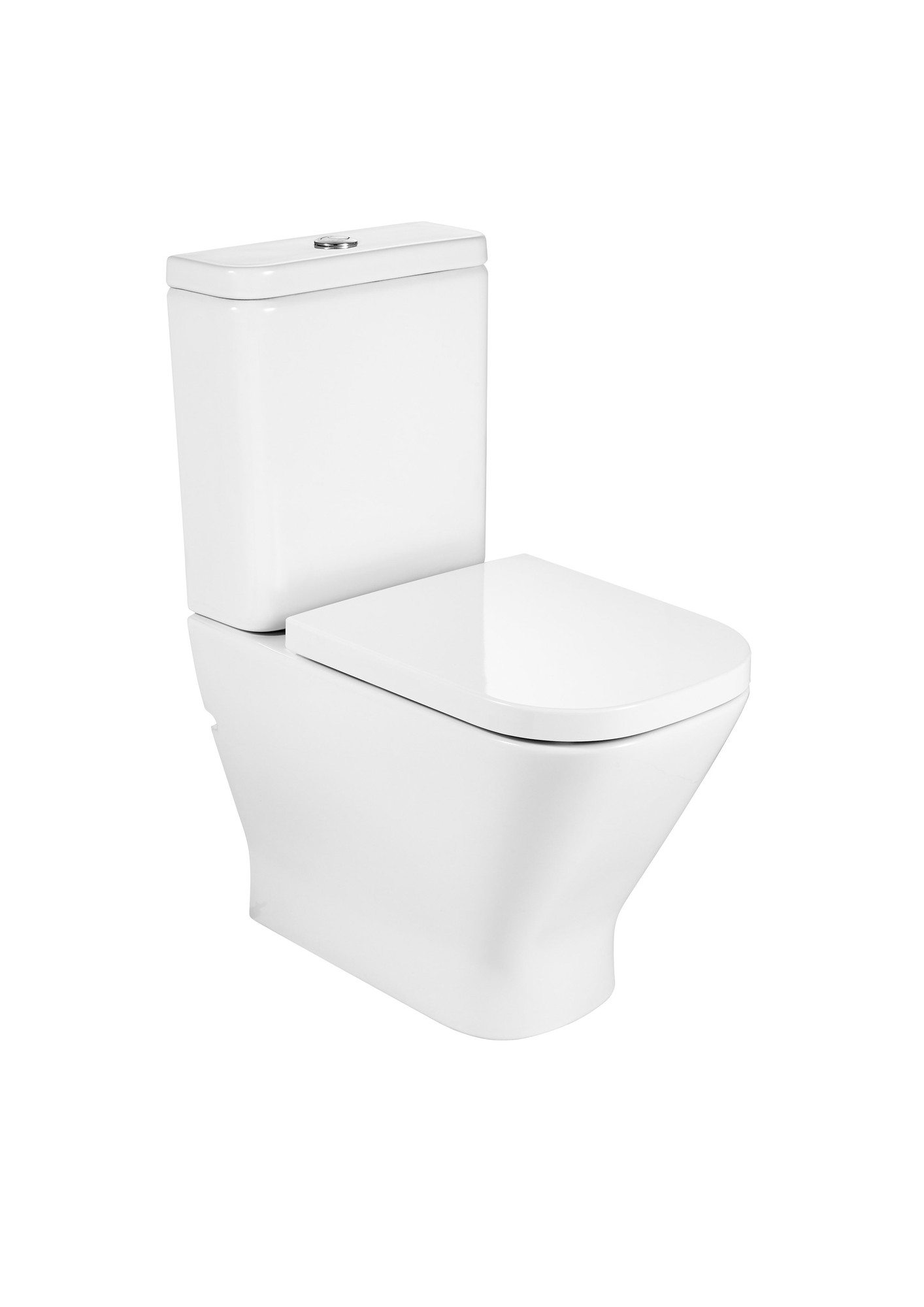 Inodoro de tanque bajo Roca The Gap Square Compact Rimless 600 mm asiento amortiguado