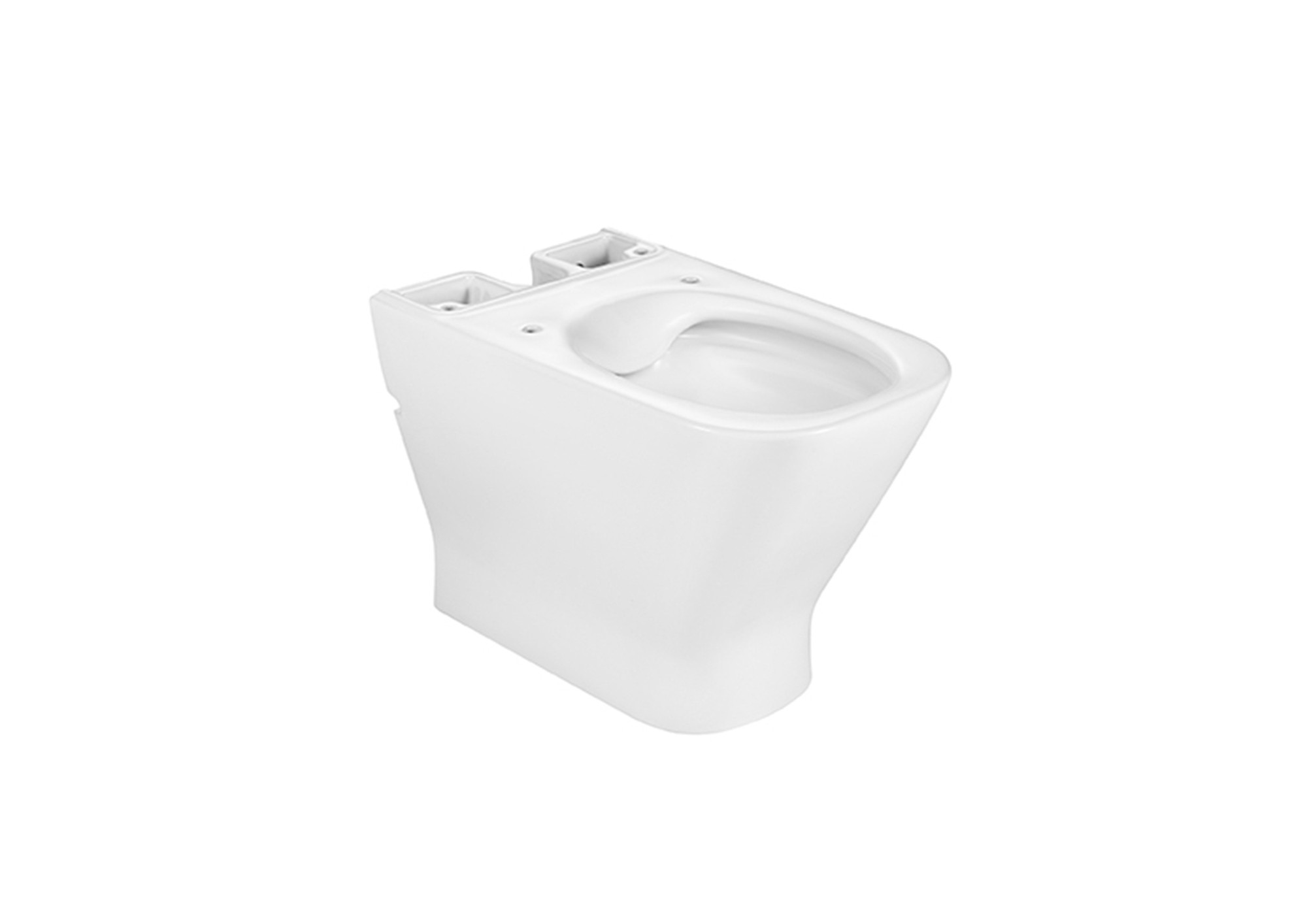 Inodoro de tanque bajo Roca The Gap Square Compact Rimless 600 mm asiento amortiguado