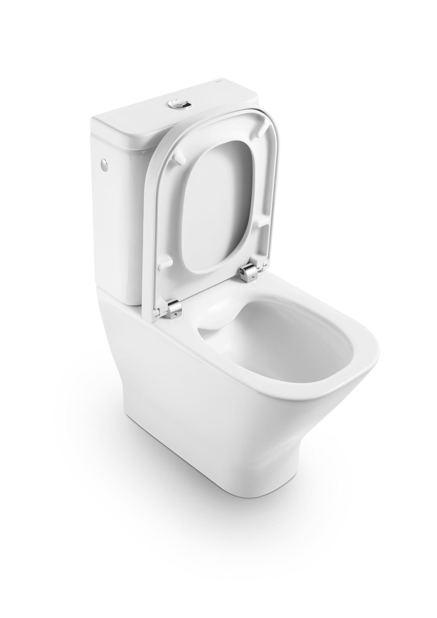 Inodoro de tanque bajo Roca The Gap Square Compact Rimless 600 mm asiento amortiguado