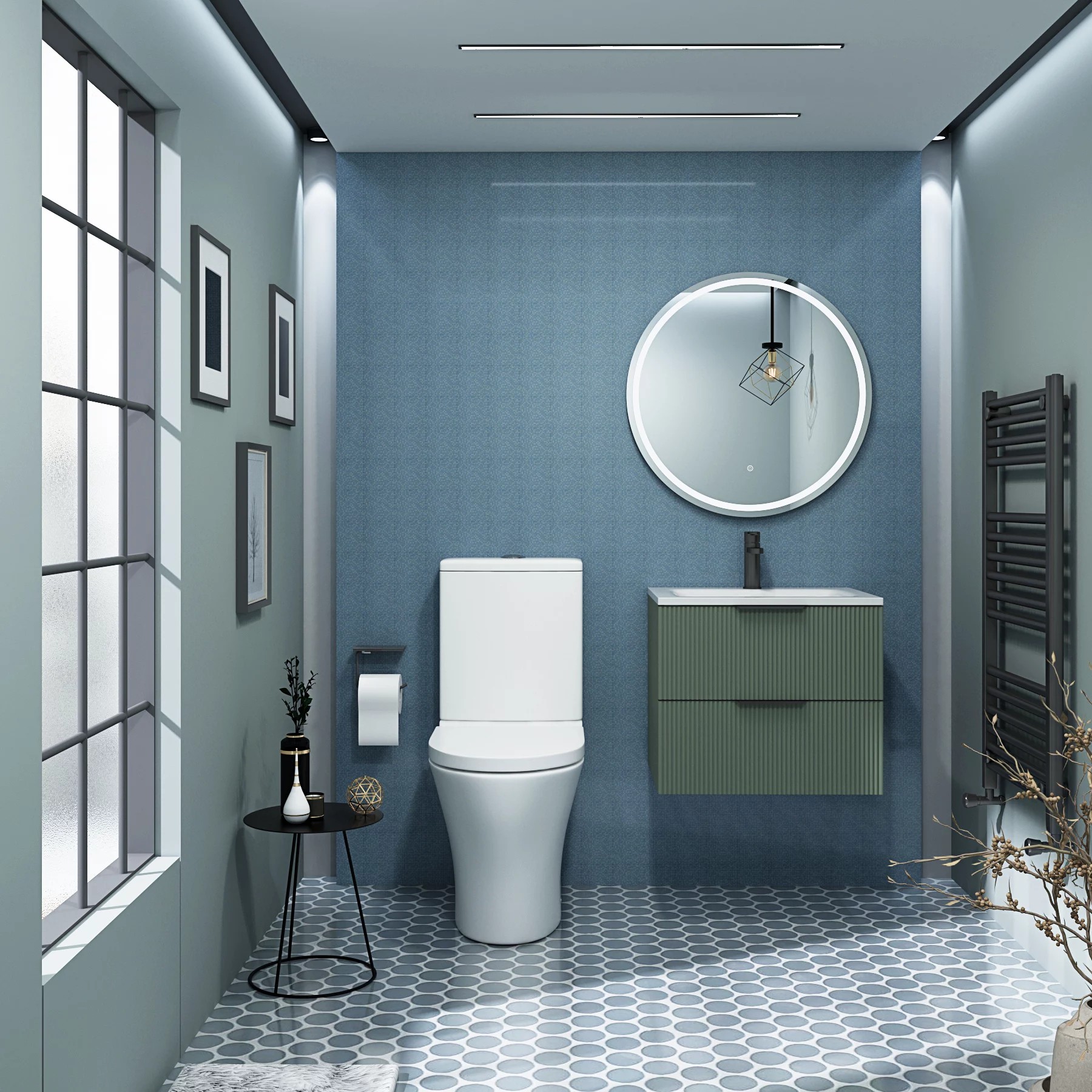 Inodoro de tanque bajo Royal Bathrooms Peak sin brida 4,5/3 L asiento amortiguado