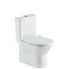 Inodoro de tanque bajo Sensea Easy Rimless 605 mm 4,5/3 l asiento amortiguado