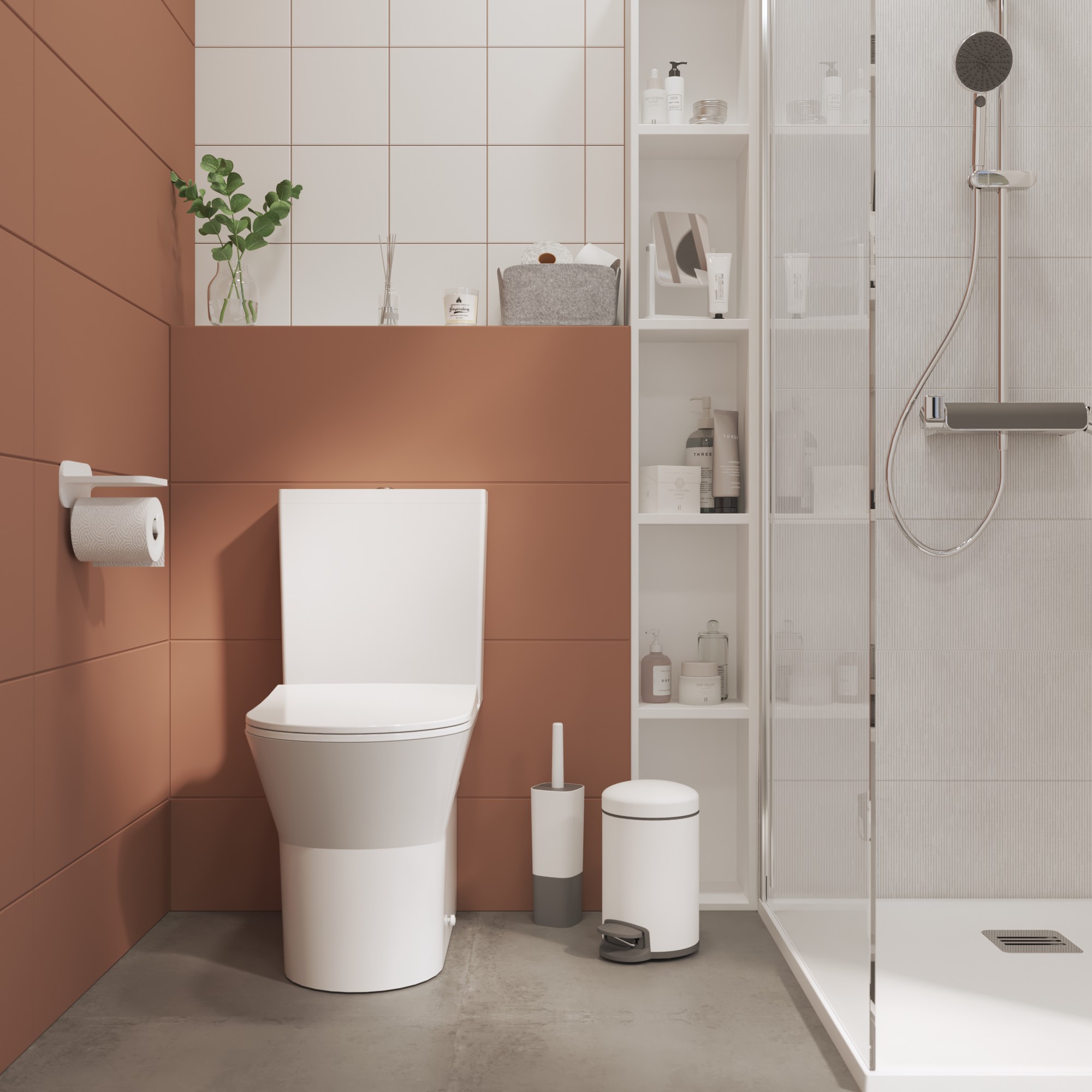 Inodoro de tanque bajo Sensea Easy Rimless 605 mm 4,5/3 l asiento amortiguado