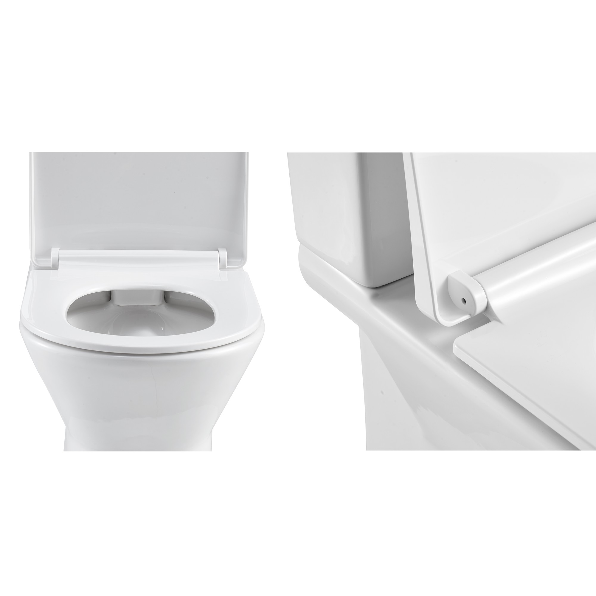 Inodoro de tanque bajo Sensea Easy Rimless 605 mm 4,5/3 l asiento amortiguado