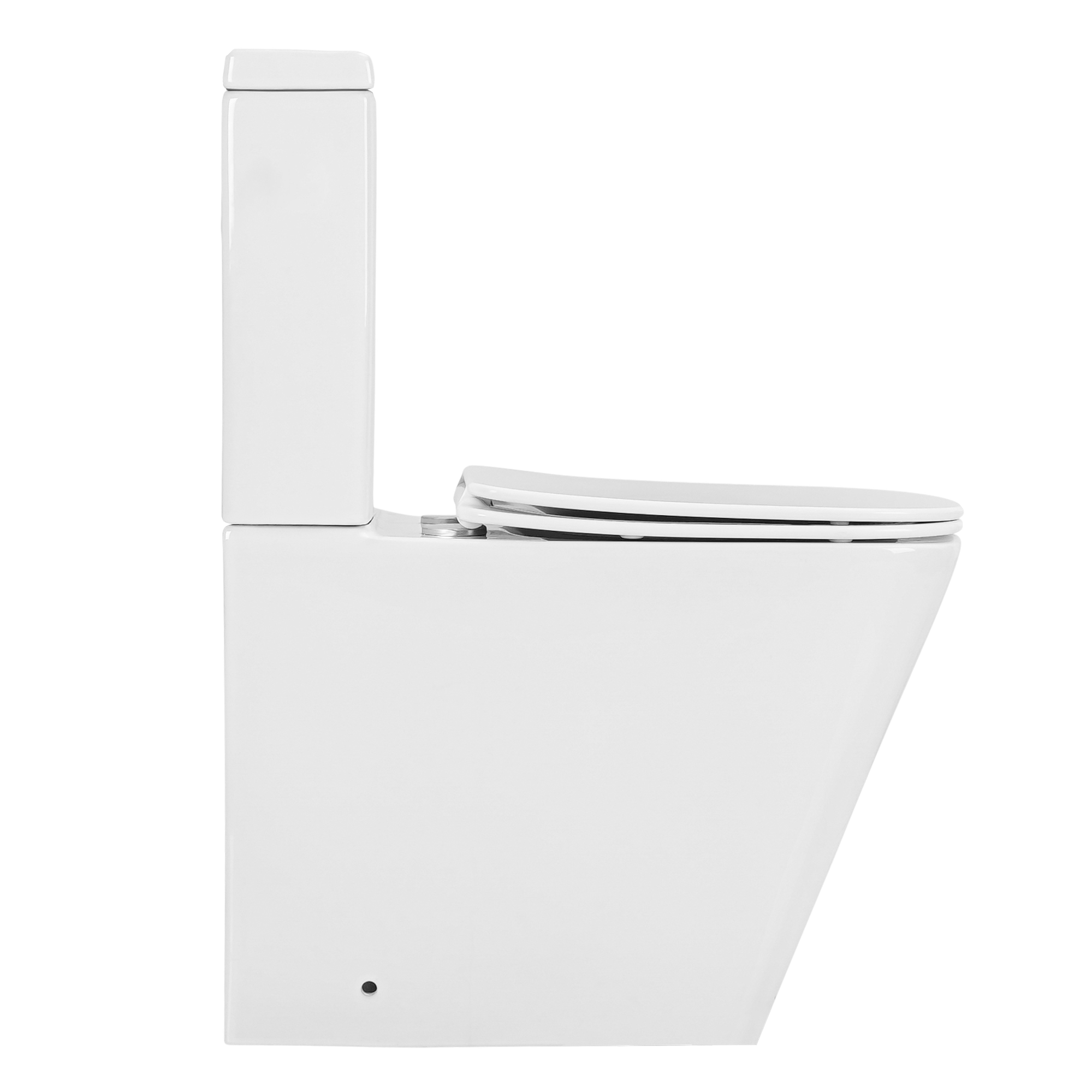 Inodoro de tanque bajo Sensea Studio Rimless cuadrado 4,5/3 l asiento amortiguado