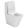 Inodoro de tanque bajo Sensea Studio Rimless cuadrado 4,5/3 l asiento amortiguado