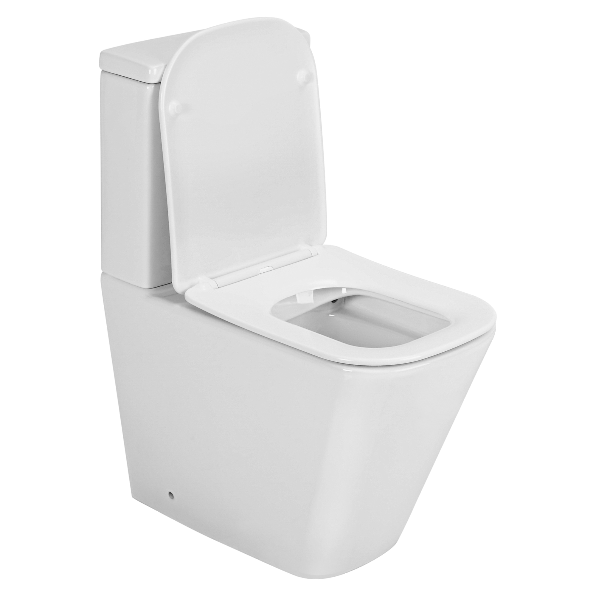 Inodoro de tanque bajo Sensea Studio Rimless cuadrado 4,5/3 l asiento amortiguado