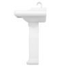 Lavabo con pie Fossil Natura Atenas 610 mm cerámica vintage blanco brillo