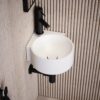 Lavabo de esquina Lusso Stone Regal Micro Corner 300 mm piedra blanco pulido