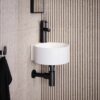 Lavabo de esquina Lusso Stone Regal Micro Corner 300 mm piedra blanco pulido