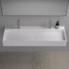 Lavabo doble suspendido Lusso Stone Thinn 1200 mm piedra blanco mate