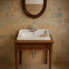Lavabo para mueble Otium Marla 1200 mm clásico cerámico blanco brillo 1 orificio