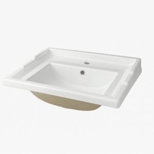 Lavabo para mueble Otium Marla 1200 mm clásico cerámico blanco brillo 1 orificio