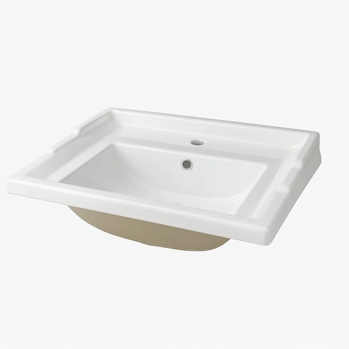 Lavabo para mueble Otium Marla 1200 mm clásico cerámico blanco brillo 1 orificio