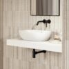 Lavabo sobre encimera Lusso Stone Picasso 580 × 380 mm piedra blanco mate
