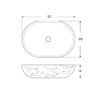 Lavabo sobre encimera Otium Enso 570 mm ovalado cemento marrón arcilla