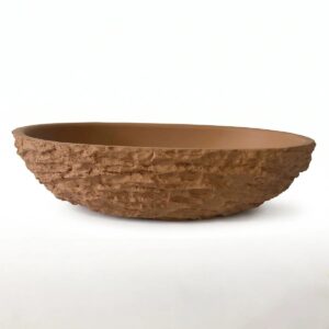 Lavabo sobre encimera Otium Enso 570 mm ovalado cemento marrón arcilla