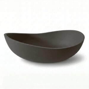 Lavabo sobre encimera Otium Volux 570 mm cemento gris mate forma orgánica